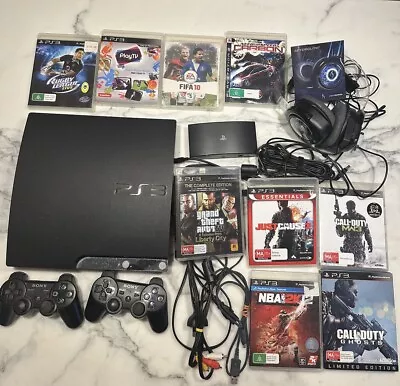 Playstation 3 Console With 9 Games Plus Play TV And Head Phones With Microphone • $99