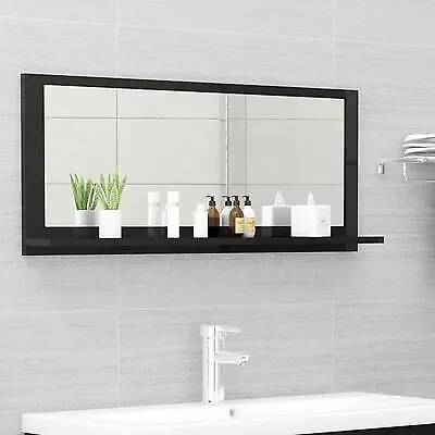 Bathroom Mirror With Shelf Modern Furniture Storage Organiser • £31.19