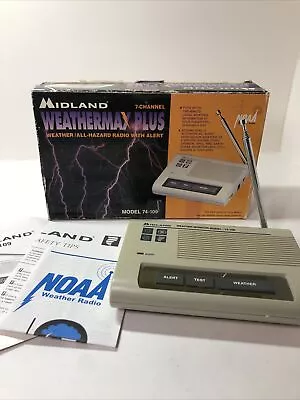 VTG MIDLAND 7 Channel Weathermax Plus WEATHER RADIO 1995 Model #74-109 Working  • $9