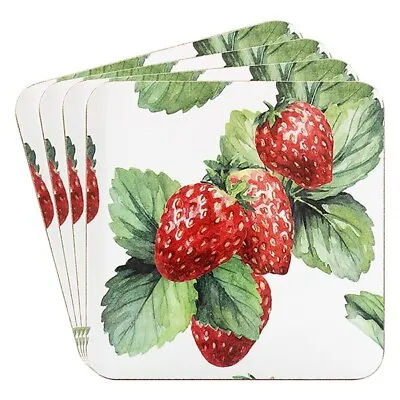 Set Of 4 Lesser And Pavey Strawberry Field Coasters Boxed • £5.50