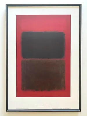 Mark Rothko Rare 1971 Litho Print Framed Tate London Poster Red Over Black 1957 • $3650