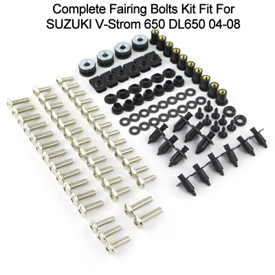 Fit For 2004-2008 Suzuki V-Strom 650 DL650 Steel Fairing Screws Body Kit Silver • $23.79