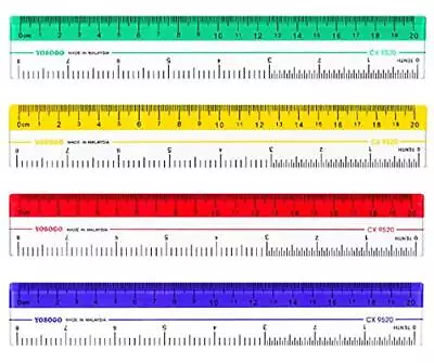 8 Inch Rulers | 20 Cm Rulers | Transparent Plastic Ruler | Pack Of 12 Of  • $18.23