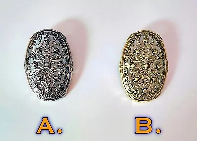 Nordic Vikings Amulet Brooch Viking SHIELD Choose Silver Or Gold VERY ORNATE 2  • $7.99