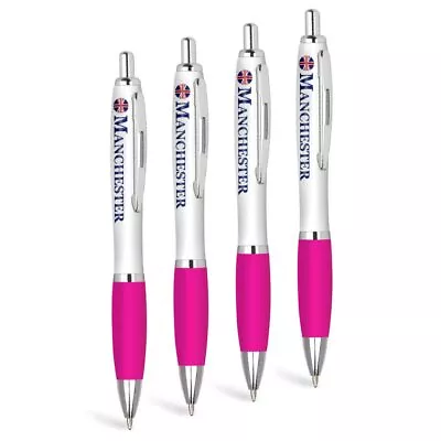 MANCHESTER City England - 4x Pink Ballpoint Pen #216125 • £6.99