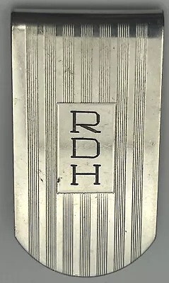 Vintage Sterling Silver Money Clip - With Initials RDH • $0.99