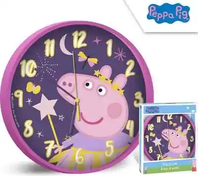 £12.99 • Buy PEPPA PIG GIRLS BEDROOM WALL CLOCK CHILDRENS PEPPA PIG  25cm CLOCK GIFT