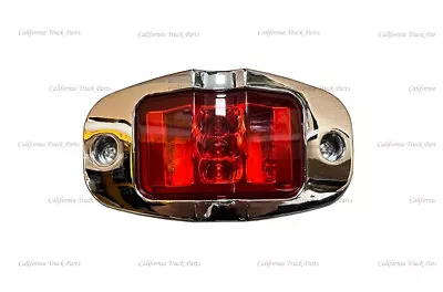 Marker Light With 9 Red LED Plating Housing For Truck Trailer • $14.97