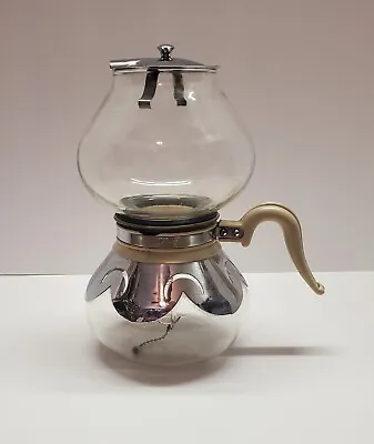 $69.99 • Buy Silex Double Bubble Vacuum Coffee Maker W Filter & Chain Glass & Chrome Vintage 