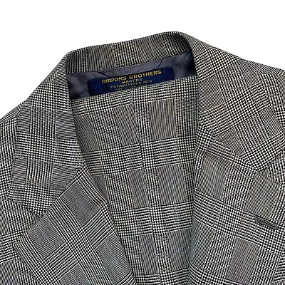 VTG 40 R Brooks Brothers   Own Make   Makers Line Grey Glen Plaid Wool Suit • $295