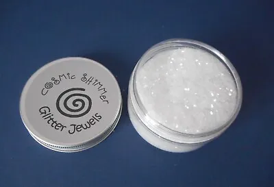 100ml Pot Of Cosmic Shimmer Glitter Jewels - Iced Snow • £10.99