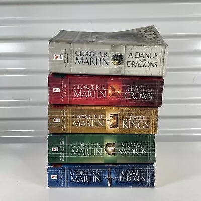 Game Of Thrones 5 Book Set George R.R. Martin A Song Of Ice And Fire • $14.98
