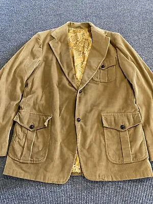 King Size Jacket Mens Tall Big Brown Corduroy Two Buttons  • $22.50