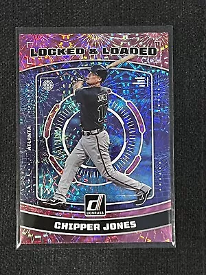 2023 Donruss Chipper Jones Locked & Loaded Pink Fireworks Parallel Insert Card • $2.89