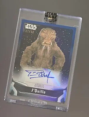 Star Wars Signature Series 2021 Tim Dry As J'Quille Blue Auto Card 37/50 • £39.99