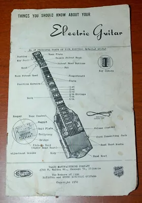 Vintage RARE 1950 Supro National Guitar Case Candy Info Booklet Belmont Dualtone • $99.88