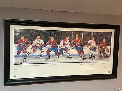 Montreal Canadiens Greats Signed Print Framed - Maurice Richard (7) • $299.99