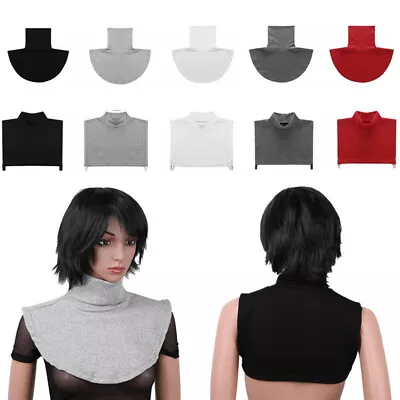 Cotton Faux Turtleneck Neck Dickey False Mock Blouse Half Top_Collar Neck Cover • $8.54