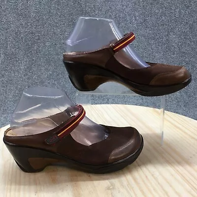 J-41 Adventure On Shoes Womens 8.5 M Continental Clogs Brown Suede Block Casual • $23.24