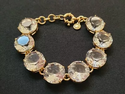 J Crew Brass Crystal Bracelet • $20