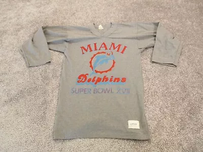 Vintage Miami Dolphins Raglan Shirt Youth Large The Knits • $24.99