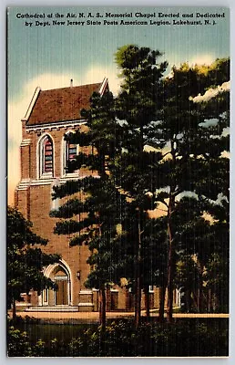 Lakehurst New Jersey Linen Postcard Cathedral Of The Air Memorial Chapel  • $6.53