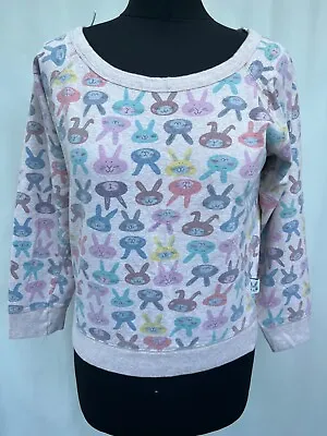 Sweatshirt Love To Lounge Size 10/12 Rabbit Print Cotton Womens • £5.59