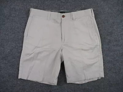 J Crew Shorts Adult 32 Khaki Preppy Cotton Stretch Pockets Mens *Flaws • $14.25