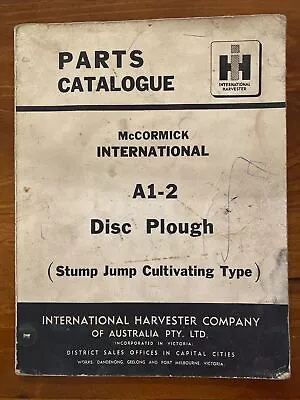 Parts Catalogue McCormick International A1-2 Disc Plough Stump Jump Cultivating  • $24