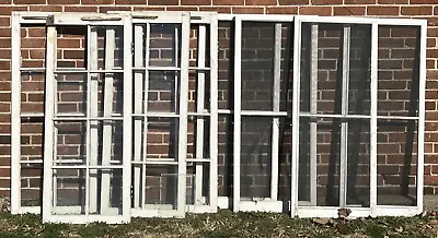 4 Antique Old Wooden Windows W/Screens 54x22 Salvage Reclaimed True Divided Pane • $279.99