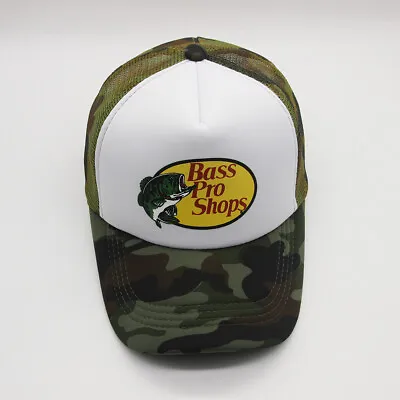 Bass Pro Shops Fishing Trucker Cap Baseball Caps Summer Fisherman Mesh Net Cap • £7.99