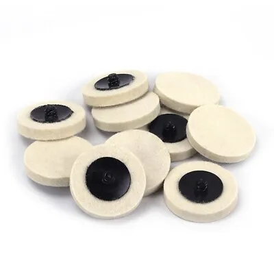 10PCS 2 Inch Wool Buffing Polishing Pad Die Grinder Drill Roll Lock Sanding Disc • $17.69