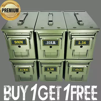 Ammo Can Stickers Caliber Labels Box (PICK YOUR CALIBER) • $2.20