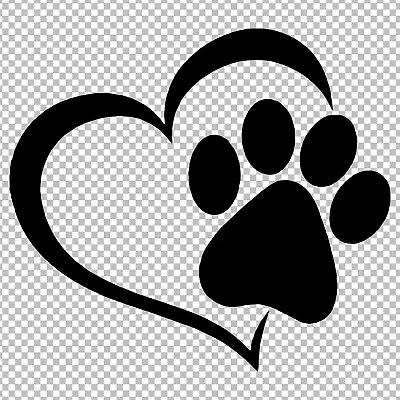 Dog Puppy Paw Heart I Love My Dog Laptop Bumper Car Window Vinyl Decal Sticker • $2.99