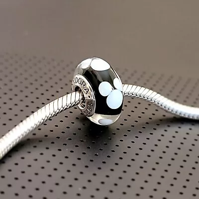 New Authentic Pandora Disney Classic Mickey Mouse Murano Charm • $22.99