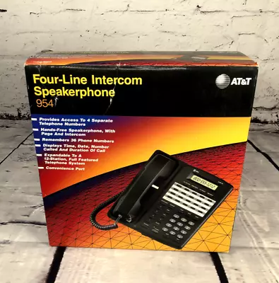 AT&T 954 4-Line Phone Multi-Line Speakerphone Corded Caller ID Intercom • $168.26