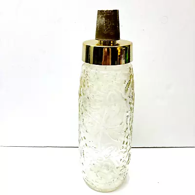 Vintage Embossed Glass Seagrams 10  Decanter Bottle Screw Tops 3669 0-126 S8 • $14.49