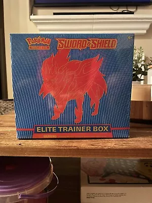 $52 • Buy NEW SEALED Pokemon Zamazenta Sword And Shield ETB Elite Trainer Box
