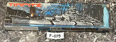 (F075) Revell Tirpitz German Battleship H-351 Plastic Model Kit 1973 Vintage • $29.95