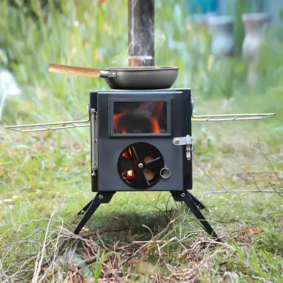 $129.70 • Buy Portable Wood Burning Stove Outdoor Hiking Camping Tent Stove W/Chimney Pipes
