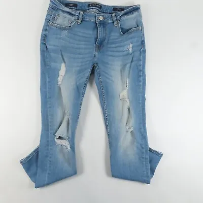 £18.64 • Buy Vigoss Womens Jeans Size 28x27Jagger Skinny Low Rise Light Wash Blue Denim