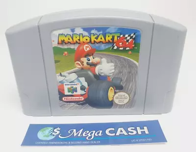 MARIO KART 64 - PAL - Nintendo N64 - NUS-EUR-1 (1996 1997) - Cartridge Only • $119