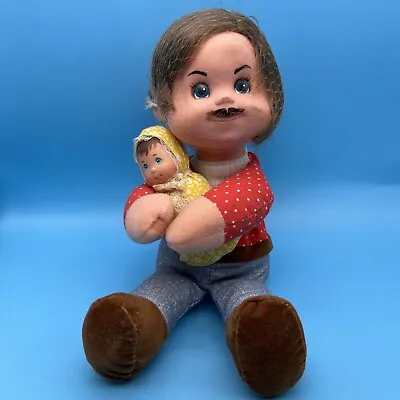 1975 Daddy And Baby Beans Doll Baby Vintage Mattel Toy Stuffed • $26.01