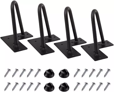 MSOBAIW Hairpin Legs 4 Inch Set Of 4 DIY Furniture Metal Table Legs Perfect For • $20.26