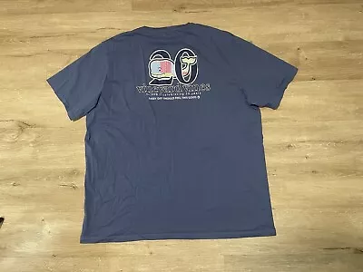 Vineyard Vines Men's Sz 2XL Blue Short Sleeve Shirt 20 Year Celebration Whale • $11.99