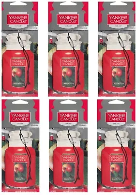 🚙Yankee Candle Car Jar Hanging Paper Classic Air Fresheners MacIntosh Apple (6) • $17.99