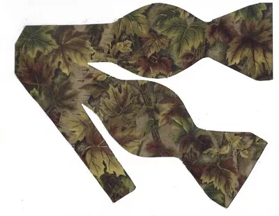 Camo Bow Tie / Forest Floor Camo / Leaves & Branches / Self-tie Bow Tie • $14.99