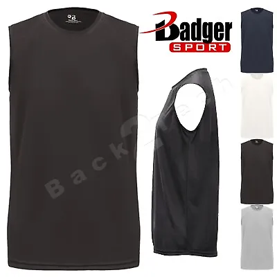 Badger Mens Sleeveless TANK Tops Sports GYM MARATHON Athletic B-Core TEE 4130 • $31.12