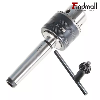 Mini Metal Lathe Tail Stock Drill Chuck Tool With Mt2 Morse Taper Arbor Mt2 • $24.26