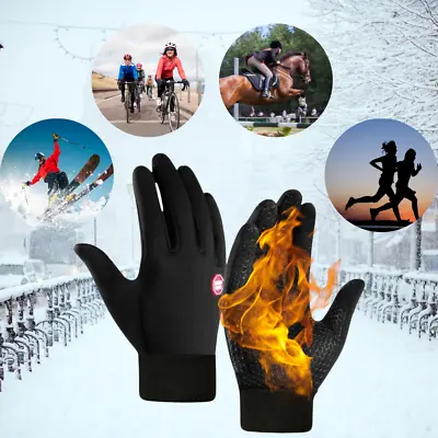 £5.29 • Buy Mens Winter Warm Windproof Waterproof Fleece Lined Thermal Touch Screen Gloves
